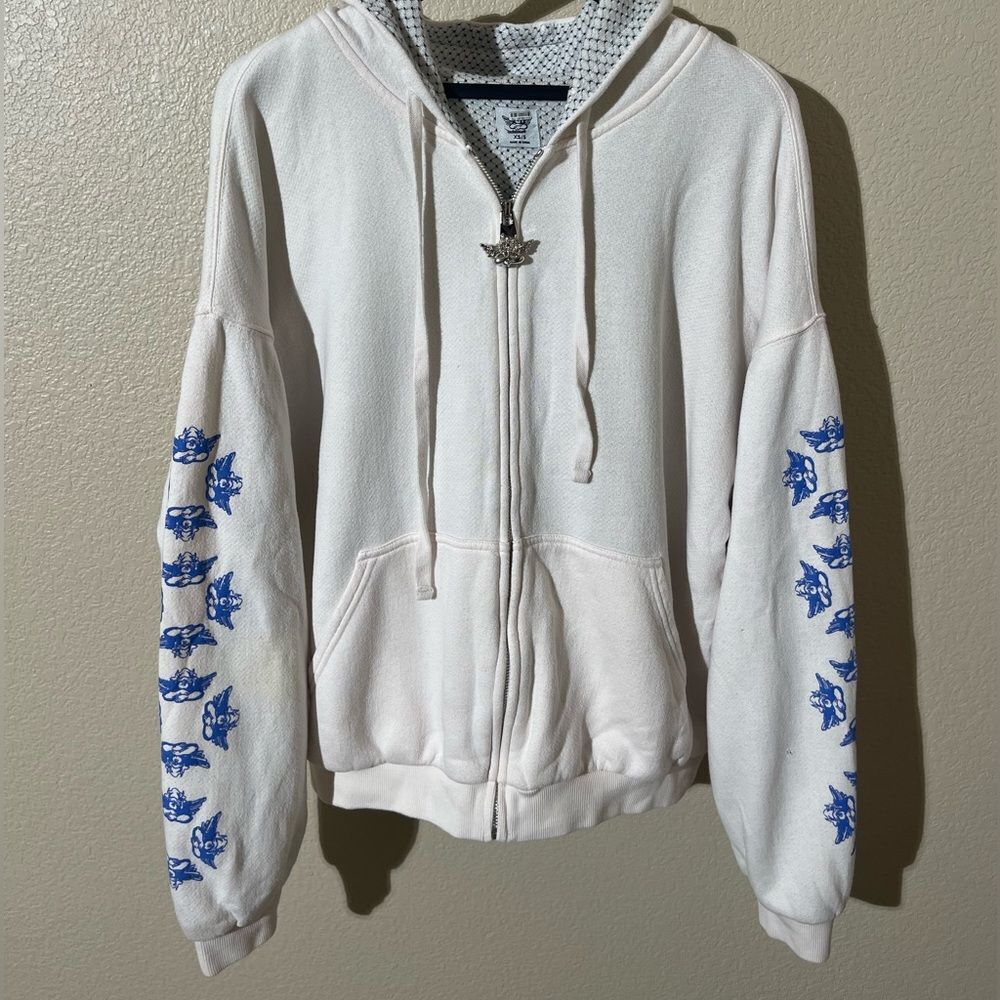 Boys Lie White and Blue Hoodie Sweater